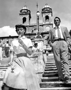 Steps Prints: ROMAN HOLIDAY, Audrey Hepburn, Gregory Peck, 1953