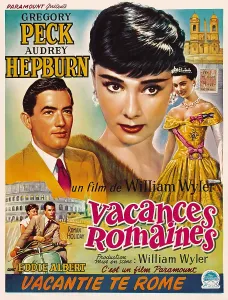 Posbyb Prints: ROMAN HOLIDAY, from left, Gregory Peck, Audrey Hepburn, 1953