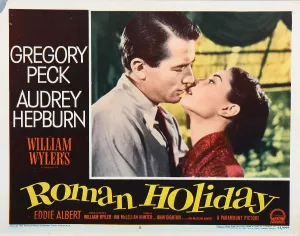 Images Dated 14th October 2016: ROMAN HOLIDAY, lobbycard, from left: Gregory Peck, Audrey Hepburn, 1953