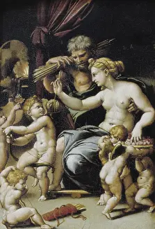 Romano Prints: ROMANO, Giulio, Workshop of. Venus and Vulcan