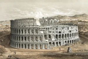 Images Dated 12th December 2007: Rome, Colosseum at Rome, ca 1872