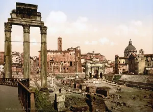 Images Dated 12th December 2007: Rome, Ruins of the Forum Boarium, Rome, Italy, ca 1890s