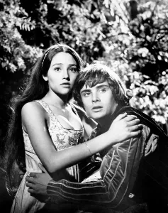 Renaissance Prints: ROMEO AND JULIET, from left, Olivia Hussey, Leonard Whiting, 1968