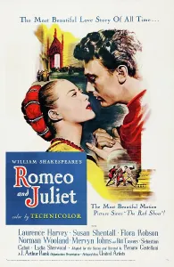 Romeo And Juliet Prints: ROMEO AND JULIET, from left, Susan Shentall, Laurence Harvey, 1954