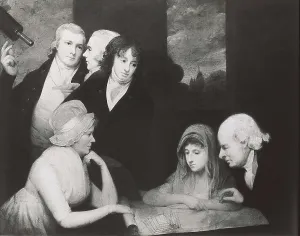 Romney Prints: ROMNEY, George (1734-1802). Sir Adam Walker and family