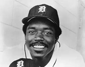 Detroit Tigers Prints: Ron LeFlore, American Major League Baseball outfielder with the Detroit Tigers