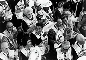Crowd Prints: Ronald Reagan in the California delegation at the 1964 Republican convention in San Francisco