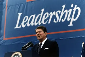 Leadership Prints: Ronald Reagan. President Reagan giving his Acceptance Speech at the Republican National Convention