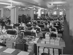 Automation Prints: A room full of women Card Punch Operators working on the 1940 census. - (BSLOC_2015_1_224)