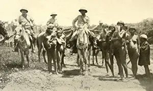 Explorers Prints: Roosevelt-Rondon Expedition encounters friendly Nhambiquara Indians on the plateau
