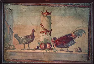 Bronze Prints: Rooster and Chicken, by unknown artist