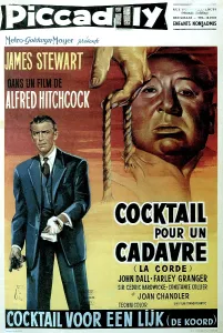 ROPE, (aka COCKTAIL PUR UN CADAVRE), James Stewart, director Alfred Hitchcock, 1948