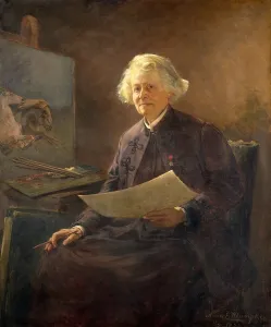Painter Prints: ROSA BONHEUR, by Anna Klumpke, 1906, French painting, oil on canvas