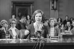 Shoulders Prints: Rosalynn Carter testifies before Senate Subcommittee on Health on May 15 1979 to lobby for the Mental Health Systems