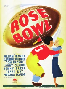 Football Uniform Prints: ROSE BOWL, window card, 1936