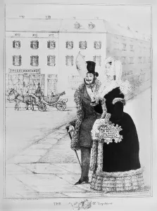 Street Scenes Prints: THE ROSE OF LONG ISLAND, a 1840 advertisement