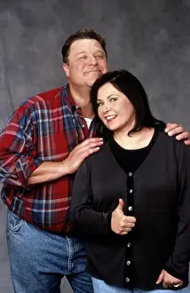 Plaid Shirt Prints: ROSEANNE, from left, John Goodman, Roseanne, 1988-2018 (1996 photo)