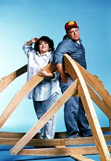 1980s Tv Prints: ROSEANNE, from left, Roseanne, John Goodman, 1988-2018 (1988 photo)