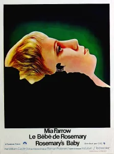 Silhouette Prints: ROSEMARY'S BABY, (aka LE BEBE DE ROSEMARY), French poster art, Mia Farrow, 1968