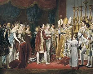 Neo Classical Prints: ROUGET, Georges (1784-1869). The Marriage of Napoleon I and Marie Louise