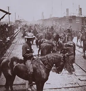 Tracks Prints: Rough Riders arrival at Tampa, Florida for transport to Cuba