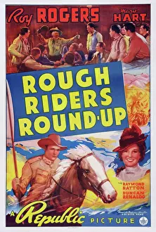 Roberts Prints: ROUGH RIDERS ROUND-UP, Roy Rogers, Trigger, Lynne Roberts (aka Mary Hart), 1939
