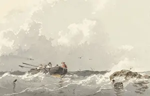Brush Prints: Row Boat at Sea, by Frans Arnold Breuhaus de Groot