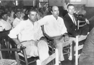 Trial Prints: Roy Bryant and J.W. Milam, were charged with murdering African American teenager
