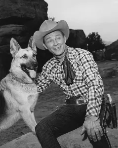 Rogers Prints: THE ROY ROGERS SHOW, From left: Bullet (the dog), Roy Rogers, 1951-1957