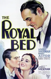 Chandelier Earrings Prints: THE ROYAL BED, US poster art, top: Lowell Sherman; bottom from left: Anthony Bushell