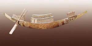 Wadi Biban El Muluk Prints: Royal boat. 1375 -1358 BC. Boat model that the Pharaohs probably used for theirs trips to the other side