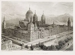 Spanisheurope Prints: Royal Monastery of San Lorenzo del Escorial (19th c)