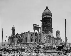 Rubble Prints: Ruins of City Hall after the, April 18