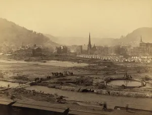 Bridges Prints: Ruins of Johnstown after the flood of May 31