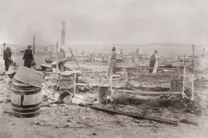 Deaths Prints: Ruins Ludlow Colony after the killing of 19 people