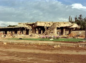 June Prints: Ruins of the US Marine Barracks at Beirut International Airport