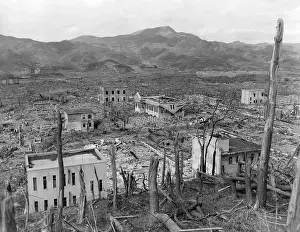 A Bomb Prints: Ruins of Nagasaki, Japan, after atomic bombing of August 9