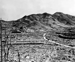 A Bomb Prints: Ruins of Nagasaki, Japan, after atomic bombing of August 9