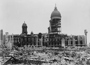 Rubble Prints: Ruins of San Francisco City Hall after the April 18, 1906 earthquake and 3-day fire