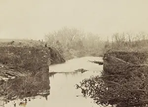 Ruins Prints: Ruins of the stone bridge on the Battlefield of Bull Run, in photo March 1862