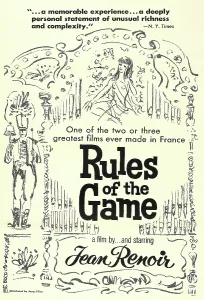 Films By Jean Renoir Prints: THE RULES OF THE GAME, (aka LA REGLE DU JEU), US re-release poster art, 1939
