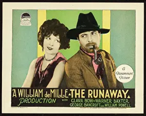 Smoking Pipe Prints: THE RUNAWAY, from left: Clara Bow, Warner Baxter, title card, 1926