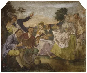 Courting Prints: Rural Dance, by Andrea Past, 18th century