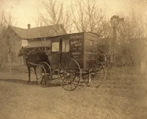 Rural Prints: Rural Free Delivery horse-drawn wagon in Osseo, Minnesota, c. 1905