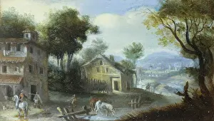 Palings Prints: Rural Landscape, by Unknown Flemish artist
