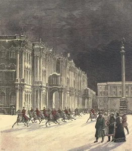 Tsarism Prints: Russia (1892). The Winter Palace in Saint Petersburg