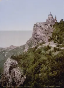 Ukraine Prints: Russia, church in Baider, Crimea, photochrom, circa 1900