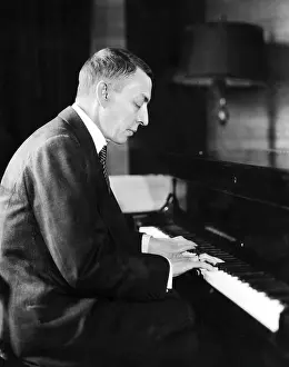 Composer Prints: Russian composer and pianist Sergei Rachmaninoff