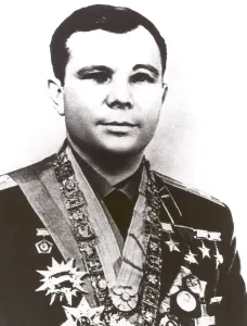 June Prints: Russian Cosmonaut Yuri Gagarin was the first human in space. Ca. 1961