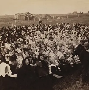 Migration Prints: Russian-German immigrants greeting President Roosevelt, at Victoria, Kansas in 1903